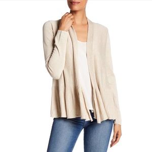 Open Cardigan Ruffled Hem, Size XL